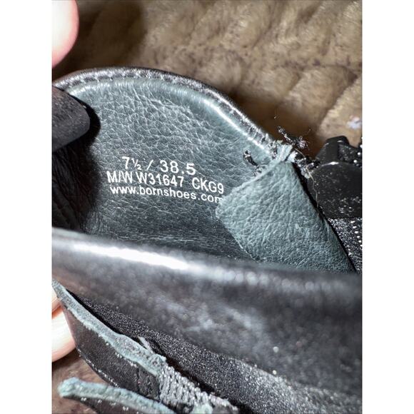 Women’s Shola Born black Ankle Boot,Stacked Block Heel Booties , Sz 7.5 - Picture 9 of 13